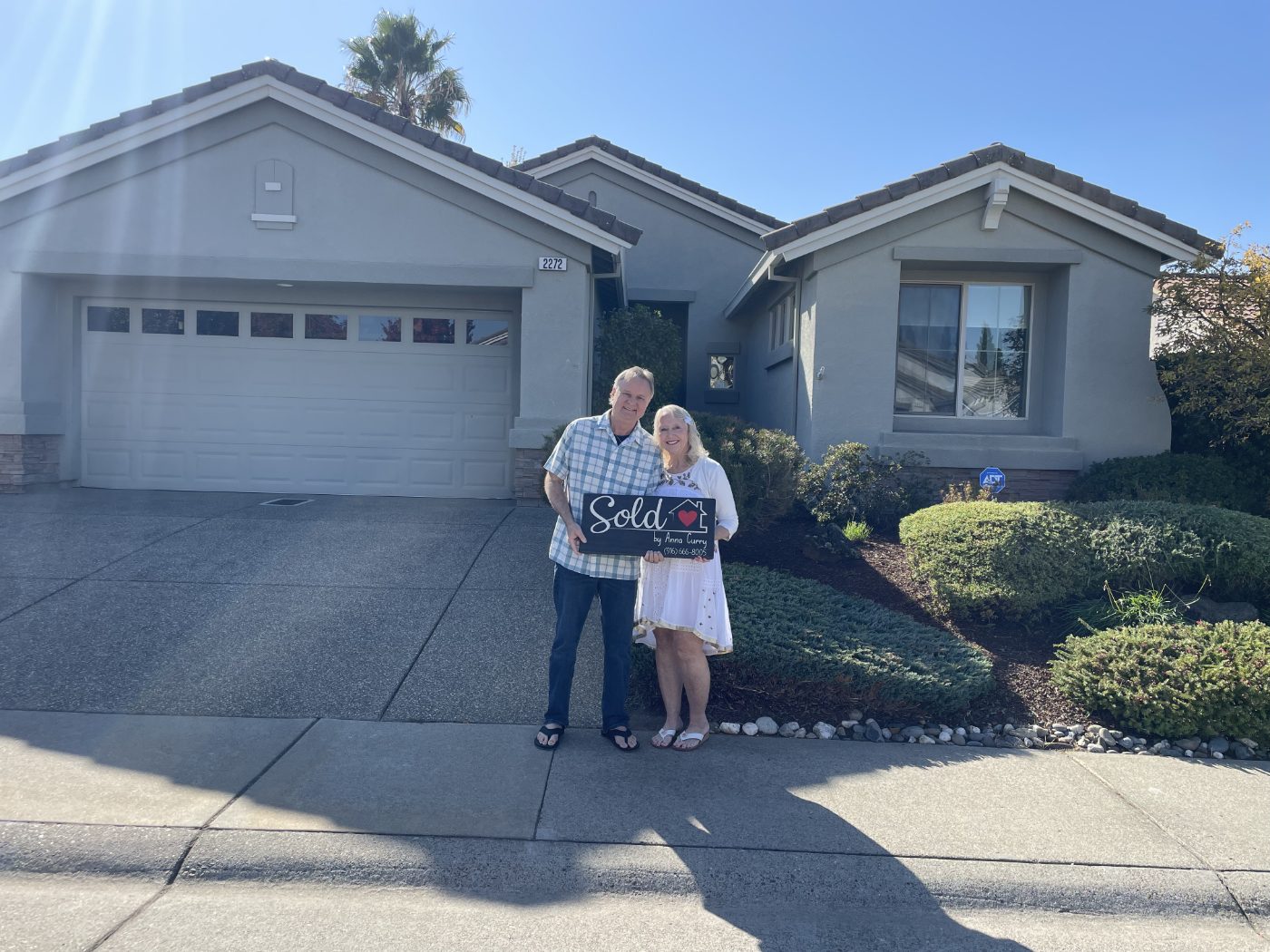 Toni and David at their new home in Lincoln, CA